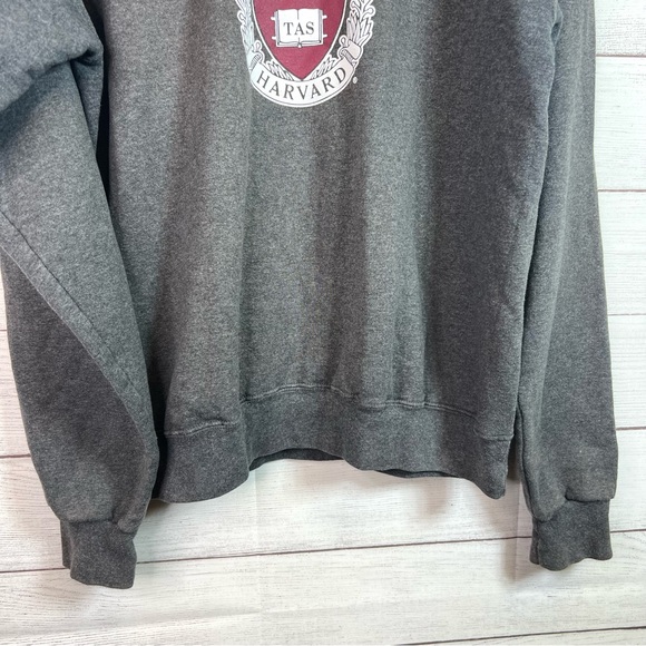 Champion Vintage Harvard VE-RI-TAS Gray Crewneck Pullover Sweater Size M - Picture 4 of 10